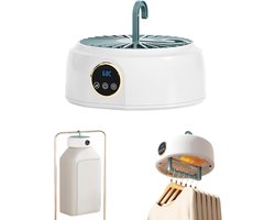 Draagbare Elektrische Droger Mini Opvouwbare Warmtepomp met UV Sterilisator 8 Uur Timer 360° Hetelucht Verstelbaar Grote Capaciteit Stil Energieklasse Reis Camper Thuis Slaapkamer