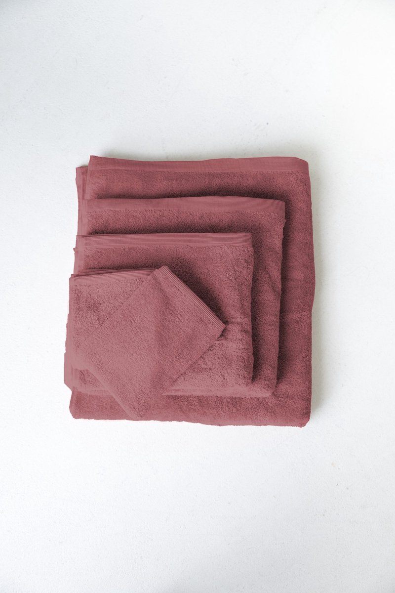Linolux Handdoek Home Plum – 100% Katoen – 580 g/m² – Zacht & Absorberend