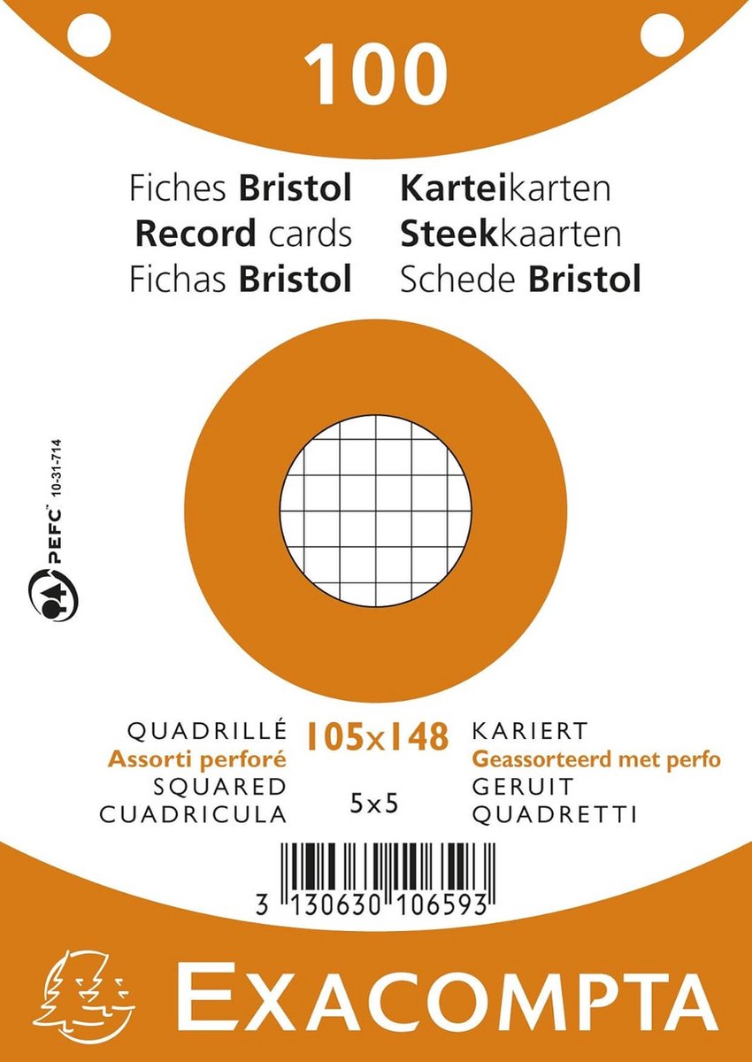 Multicoloured Index Cards 14x21 cm - Perfecte oplossing voor notities