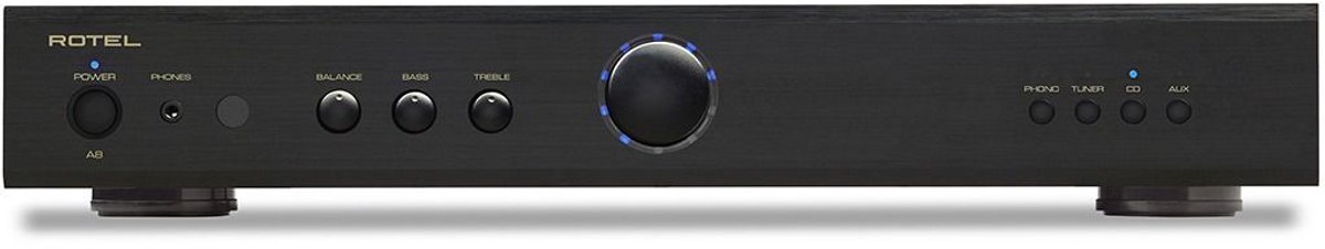 Rotel A8 zwart Stereo versterker met Phono voorversterker ingebouwd