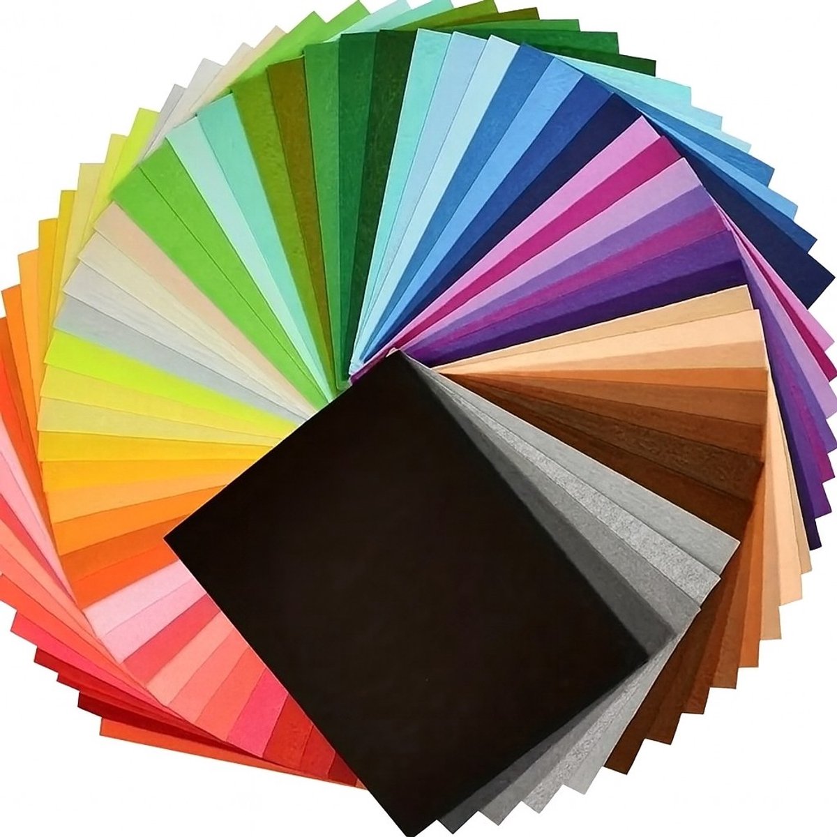 FSW-Products – Hobbyvilt – 40 Stuks – 10 x 10 cm – Mix Kleuren – Knutsel- en DIY Viltvellen