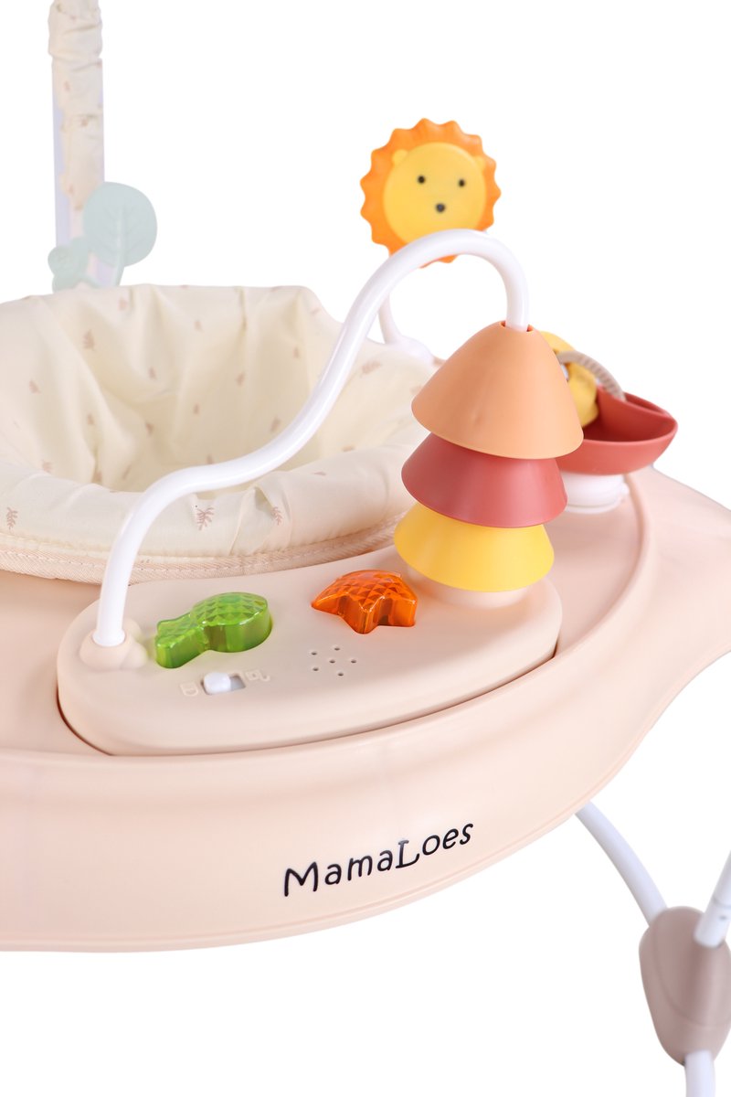 MamaLoes Activiteiten Jumper Baby - Eva Beige - Bouncer Baby - Speelgoed — afbeelding 4