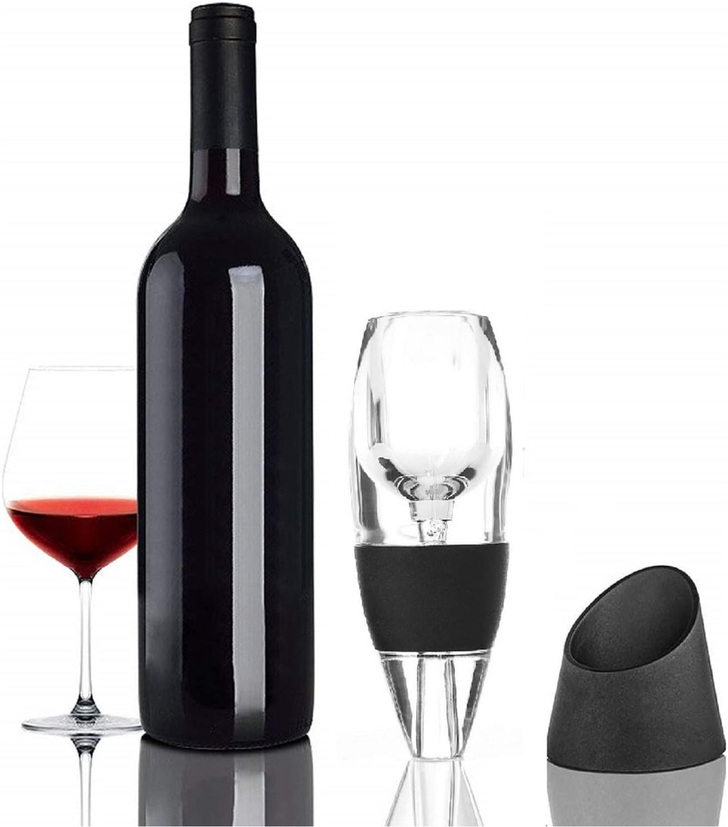 Wijnbeluchter met Rode Wijnsokkel - Perfect Cadeau voor Mannen en Vrouwen