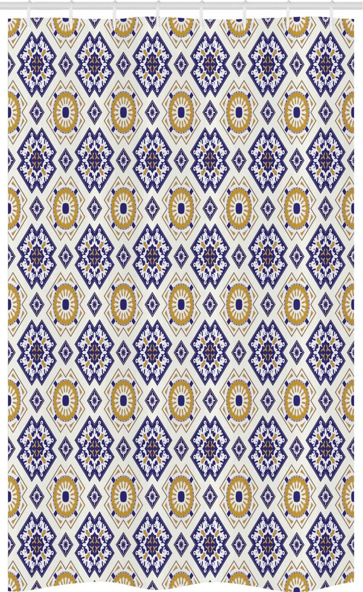 ABAKUHAUS Douchgordijn Geometrisch – 120 x 180 cm – Polyester, Waterafstotend, Kleur: Multi