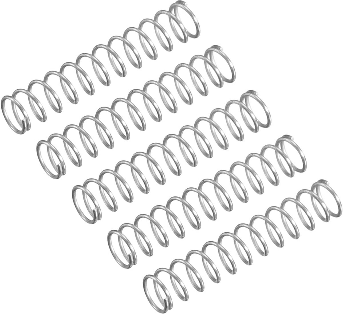 Drukveer 5 stuks 304 roestvrij staal 3 mm Draadgrootte 0,2 mm 15 mm Vrije Lengte Zilverkleurig