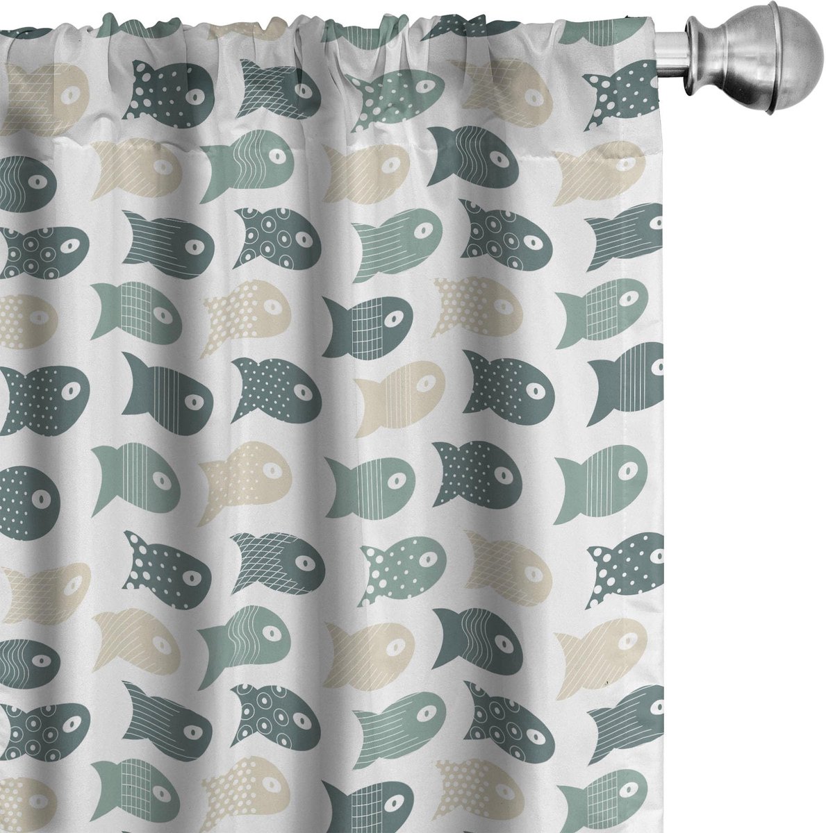 ABAKUHAUS Vis – Gordijnset 2x75x225 cm – Multicolor Mehrfarbig