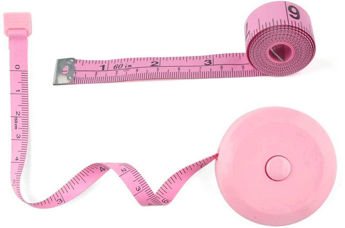 IMPERATORIS® Meetlint - Flexibel - Omtrekmeter - Lichaam - Naaiwerk - DIY Centimeter Meetlint - 1 Stuk - roze - 150 cm
