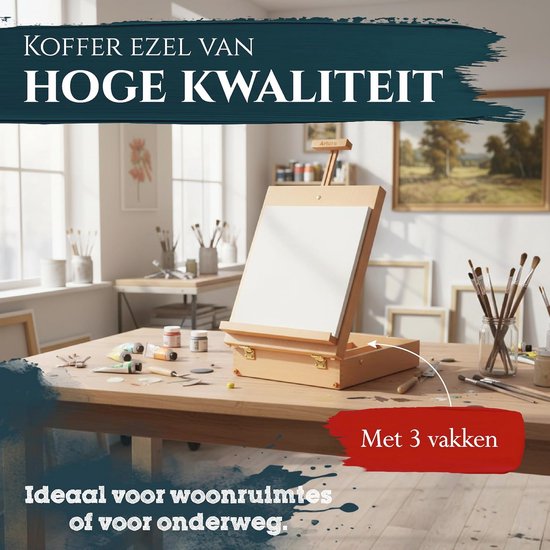 Table D'artiste Avec Chevalet Réglable Et Compartiments De Rangement Pour Fournitures