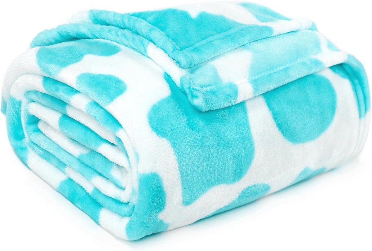 Lichte en Zachte Blauwe Fleece Deken voor Bed