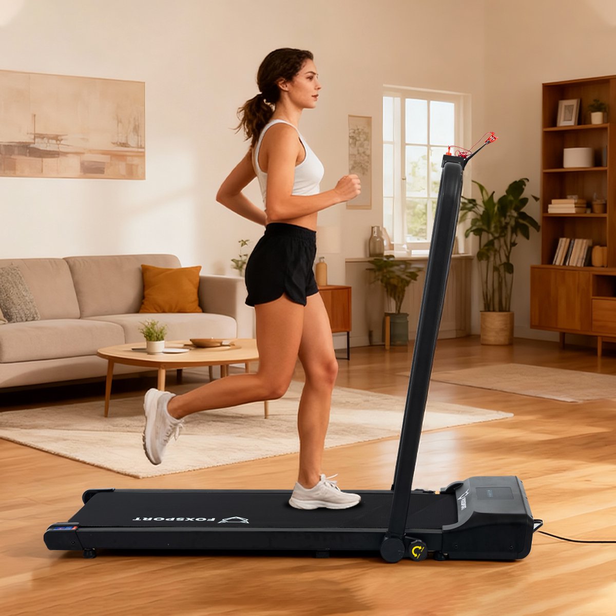 Foxsport Loopband 10 km/u met Afstandsbediening Zwart - afbeelding 2