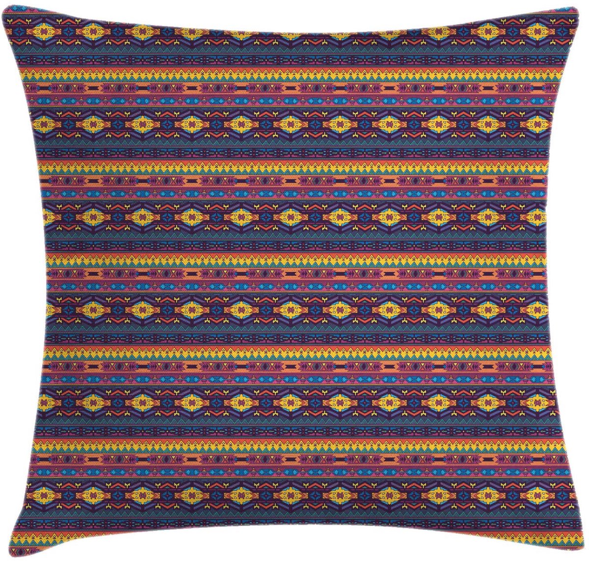 ABAKUHAUS Kussenhoes Geometrisch – 40x40 cm – Dubbelzijdig bedrukt, multicolor Blau