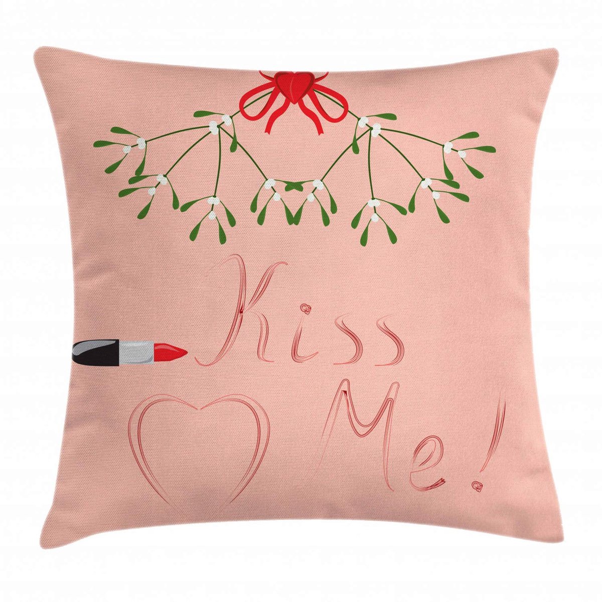 ABAKUHAUS Kus mij – Kussenhoes 50x50 cm – Dubbelzijdig bedrukt – Multicolor Zinnoberrot