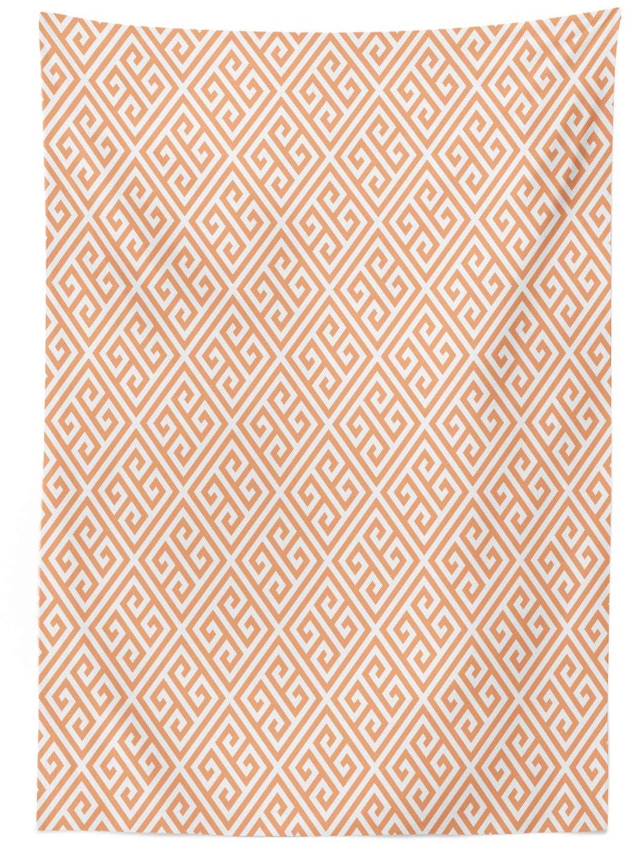ABAKUHAUS Tafelkleed 140 x 200 cm – Geometrisch patroon, Wasbaar, Voor buitengebruik