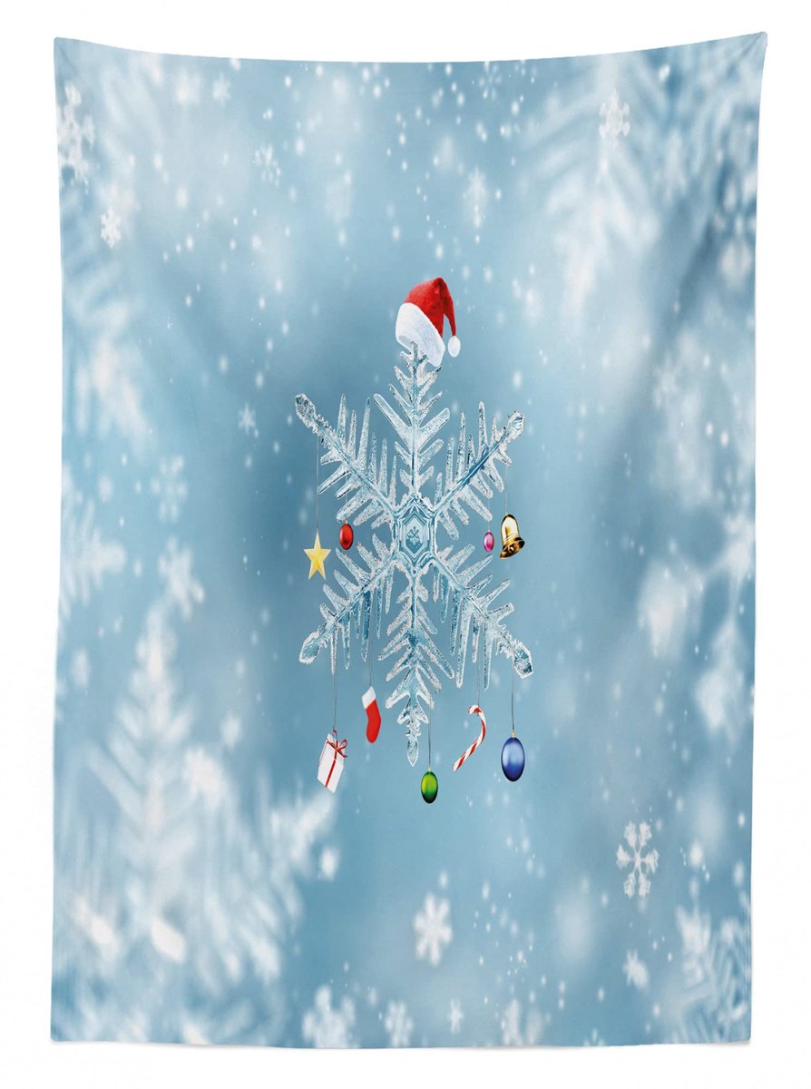 ABAKUHAUS Noel tafelkleed – 140x170 cm – satijnmix, wasbaar, bruin-groen