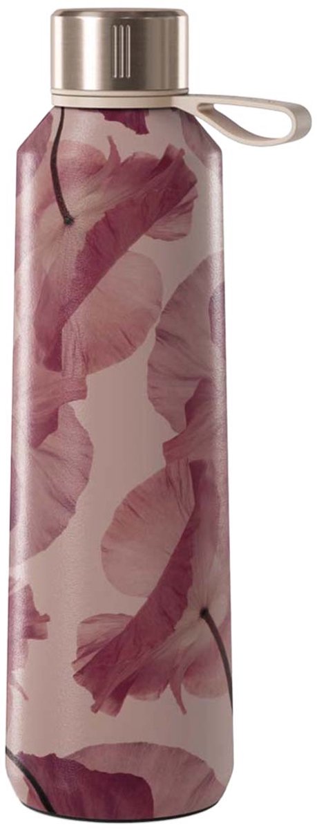Burga, Isothermische drinkfles 500 ml Design Tender Kiss Bloemmotief, Roze