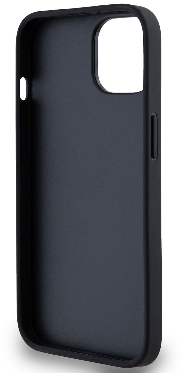 DKNY Checkered Printed Stripe Back Case - Geschikt voor Apple iPhone 13 (6.1") - Zwart