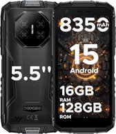DOOGEE Fire 3 Pro 4G - Robuuste Smartphone - Outdoor telefoon - 16 GB RAM+128 GB/2TB TF - Android 15 - 8350 mAh/18 W - 5,5 inch HD+ - Gemini AI - NFC - GPS - Face ID - Vingerafdrukscanner - Grijs