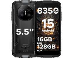 DOOGEE Fire 3 Pro 4G - Robuuste Smartphone - Outdoor telefoon - 16 GB RAM+128 GB/2TB TF - Android 15 - 8350 mAh/18 W - 5,5 inch HD+ - Gemini AI - NFC - GPS - Face ID - Vingerafdrukscanner - Grijs