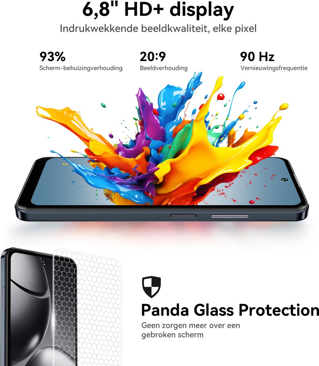 HOTWAV Note 13 Max mobiele telefoon senioren - Smartphone - 256GB - Zwart - mobiele telefoon zonder abonnement - 2 jaar garantie - Met Transparante Hoes - 4G Dual SIM – foto 5