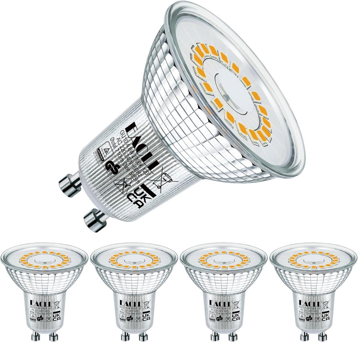 GU10 LED lamp warmwit 5W - Perfecte vervanging voor halogeenlampen - 5-pack