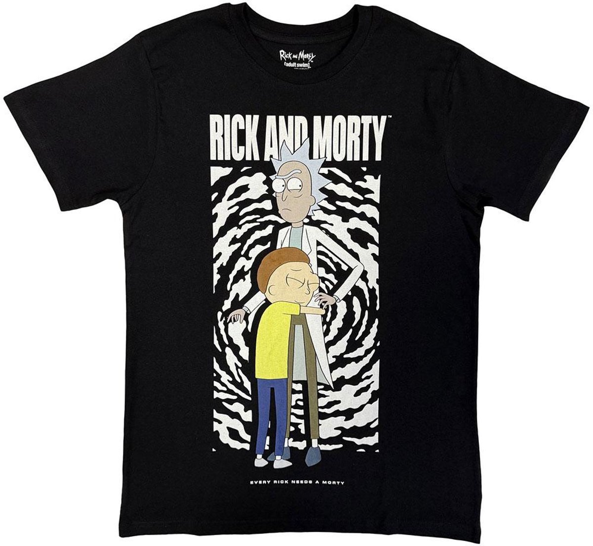 Rick And Morty - Hug Heren Tshirt - 2XL - Zwart
