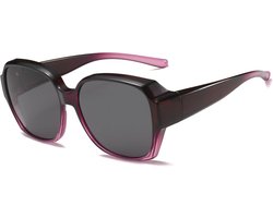 Gepolariseerde Oversized Zonnebril Over Bril met UV400 Bescherming voor Dames en Heren