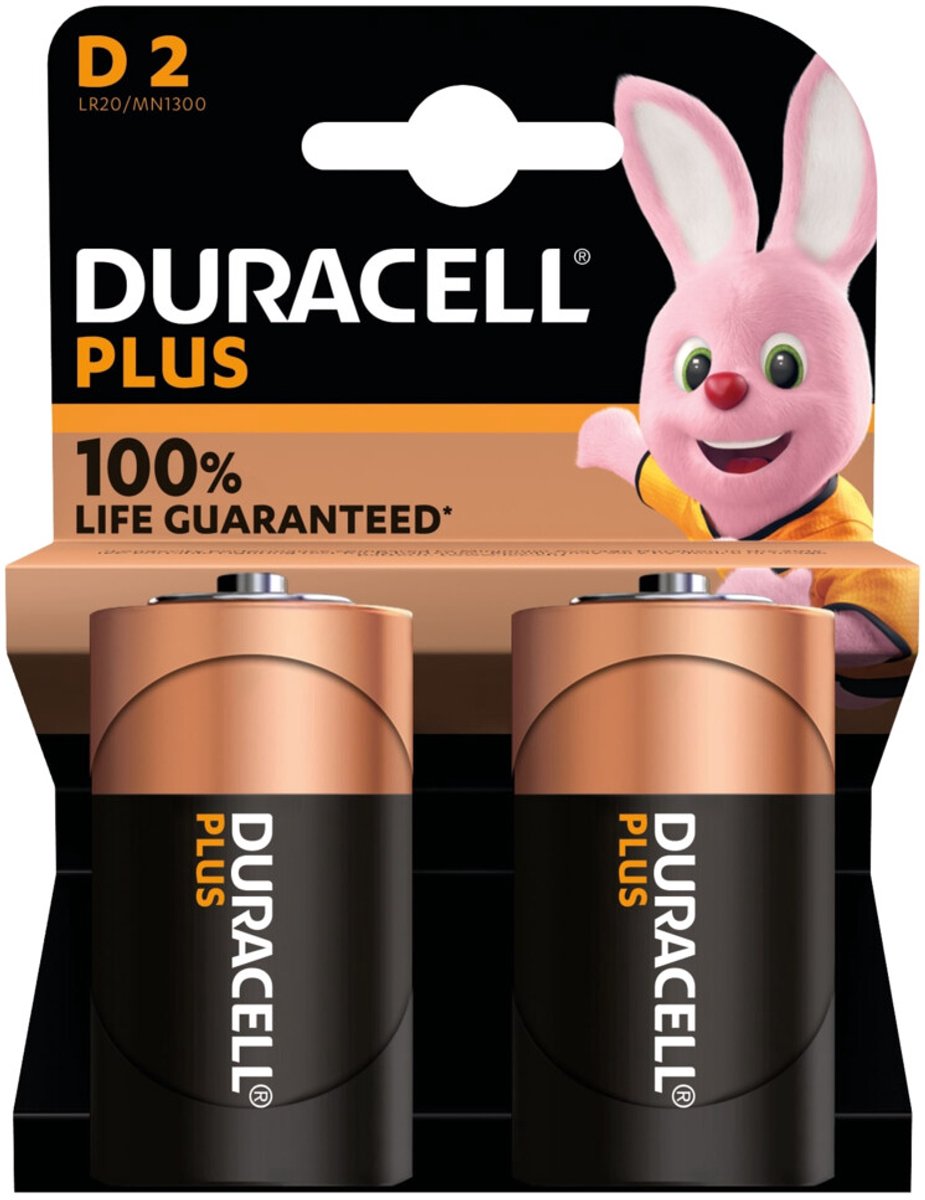 Duracell Alkaline Batterijen Plus 100 D - 10 x 2 stuks - Voordeelverpakking