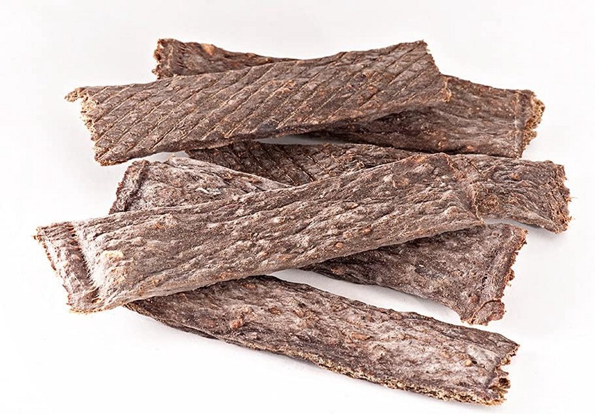 Natuurlijke Droogvlees Kauwsnack voor Honden - 100% Geit, Licht Verteerbaar en Zonder Toevoegingen, Ideaal voor Puppy’s en Senioren