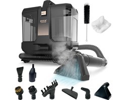 Tapijtreiniger Hybridsteam 1800W - Stoomreiniger en Vlekkenreiniger - 8 Opzetstukken - 100° Stoom - Bankreiniger - Meubelreiniger - Matrasreiniger - RYER