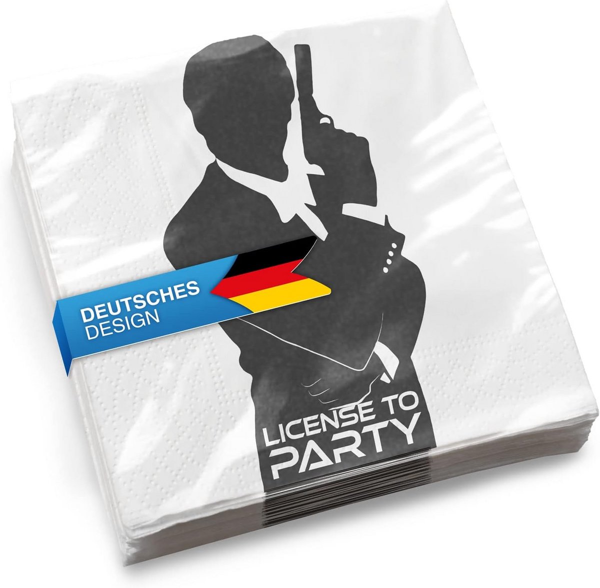 Papieren Feestservetten voor Themafeesten - Secret Agent Design