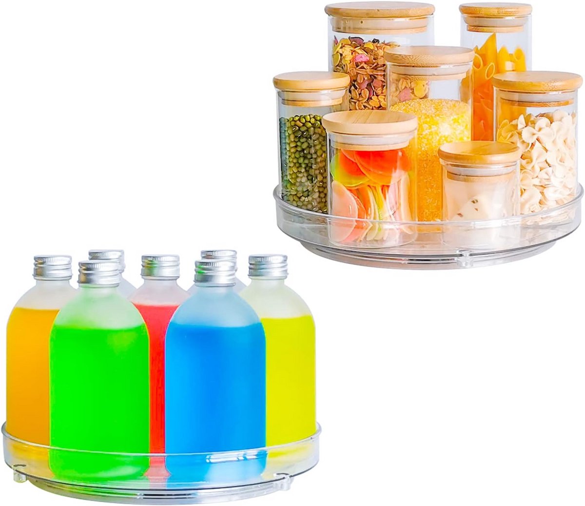 Draaiplateau Organizer voor Koelkast en Keuken - 23,5 cm - Set van 2