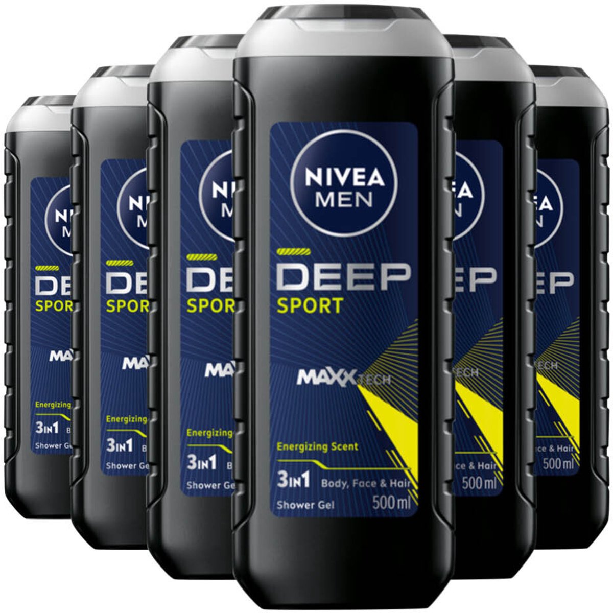 6x NIVEA Men Douchegel Deep Sport 500 ml