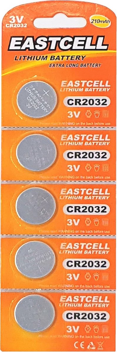 5 x CR2032 3V - Knopcelbatterijen voor Lange Levensduur
