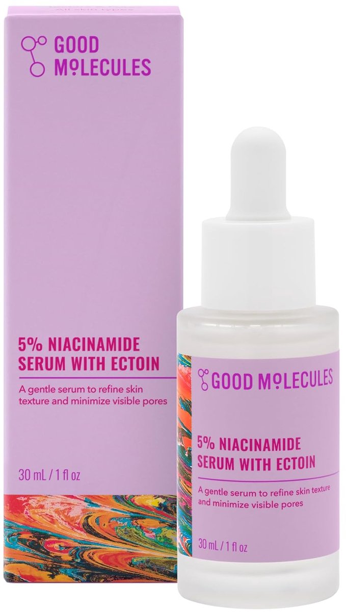 Good Molecules Niacinamide Serum met Ectoin 30ml - Hydraterend Serum - Porieverkleinend voor het Gezicht