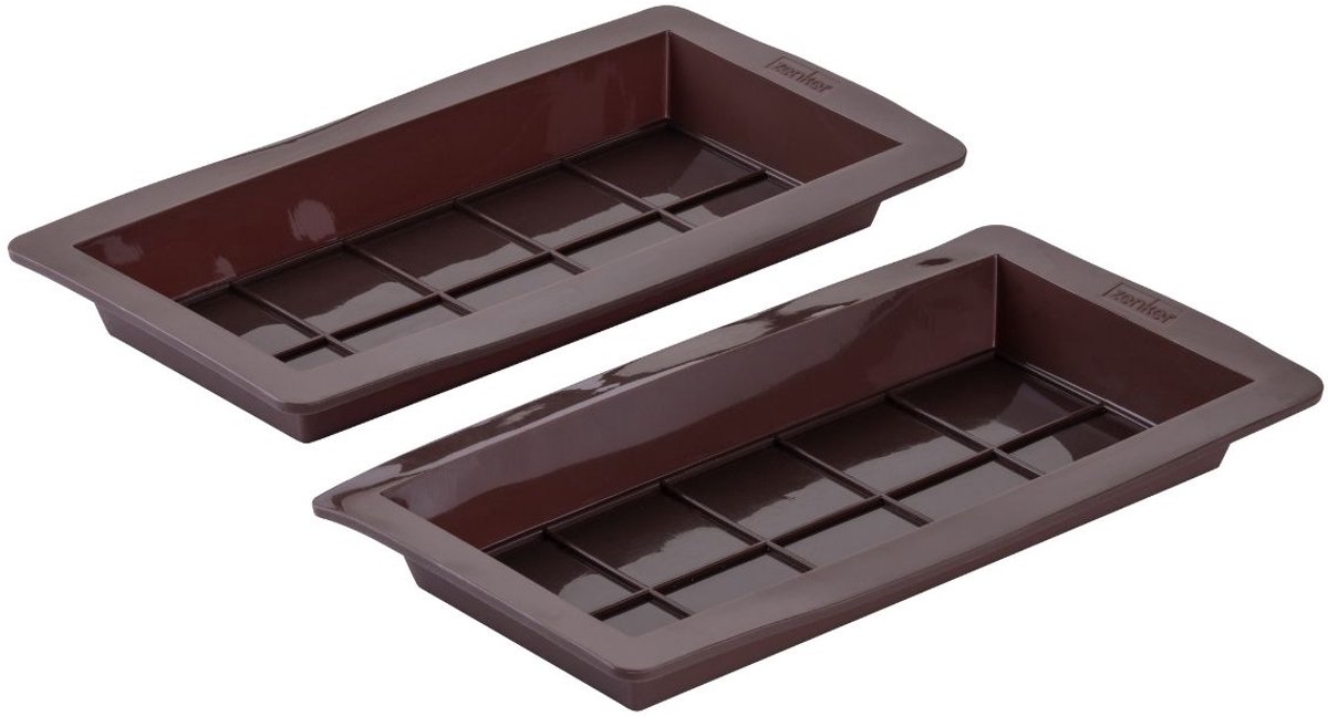 Twee chocolade tabletvormen van Dubai in silicone Zenker Special Creative