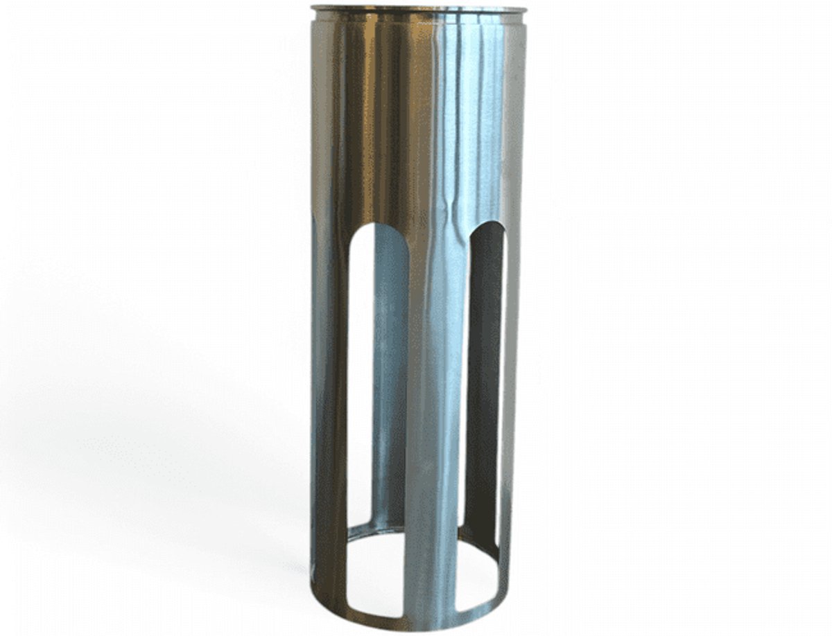 XLBoom Pillar Pure Stainless – Luxe dubbelwandige wijnkoeler op standaard (80 cm) – Verkrijgbaar in Black | Soft Black | Pure Stainless | Soft Copper – Design champagne cooler door Frederik Delbart