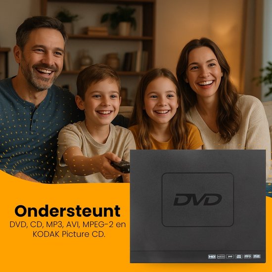 Premes DVD Speler Met HDMI - Full HD - 1080P - Inclusief HDMI, AV-Kabel En Afstandsbediening - USB - DVD En CD Speler van Premes — afbeelding 5