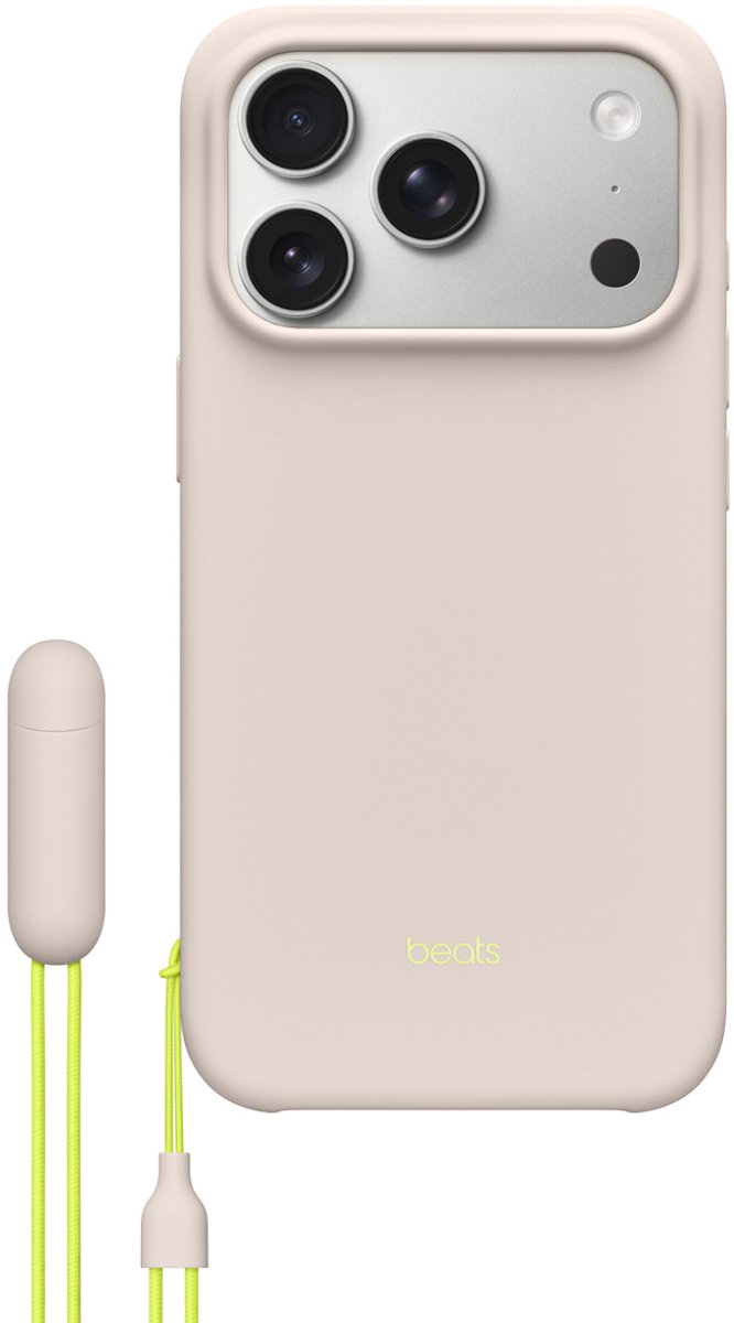 Beats hoesje met standaard voor iPhone 17 Pro– MagSafe en camera-bediening – Stone