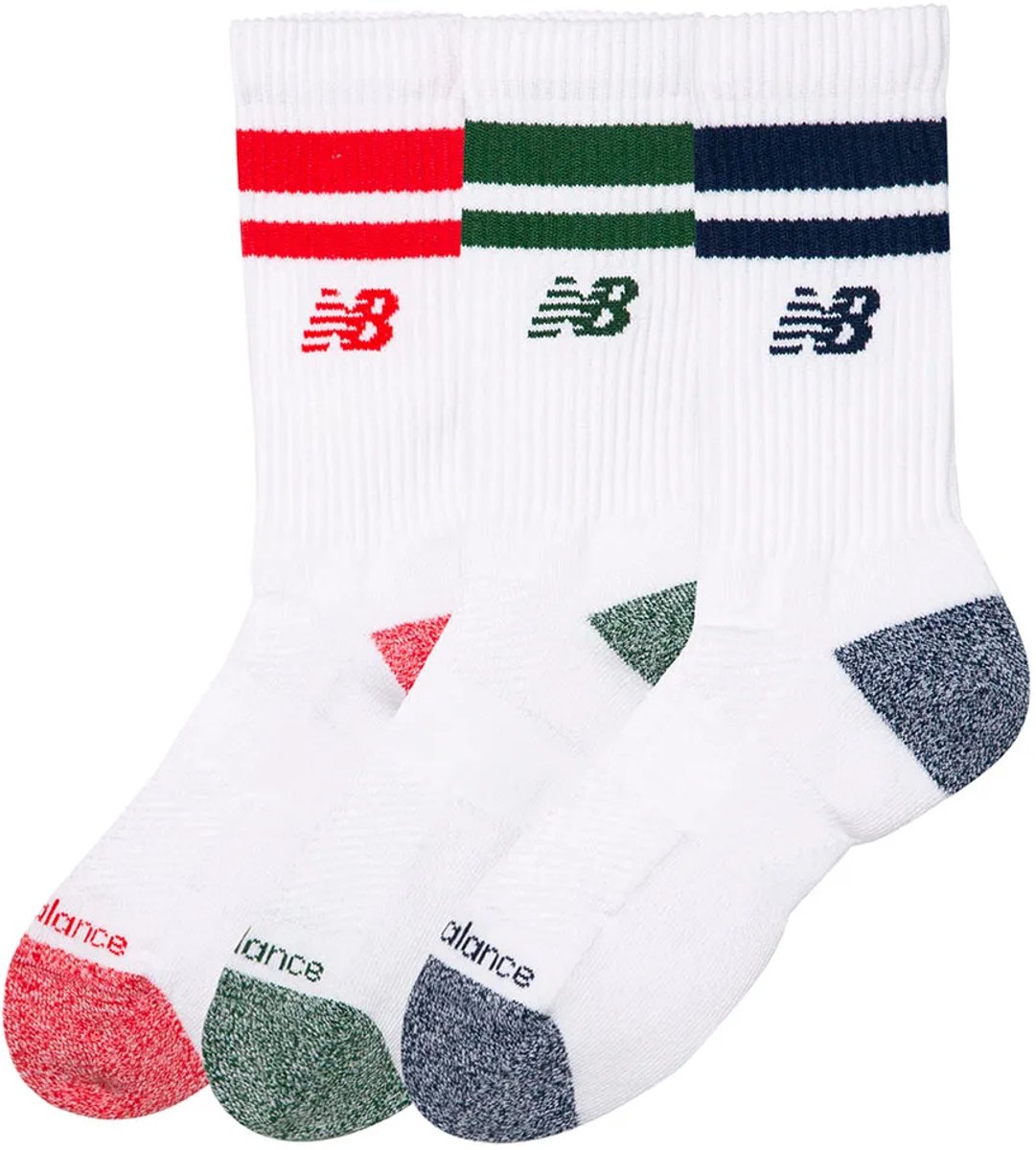 New Balance Active Premium Stripe Crew Sock Unisex Sportsokken - ASSORTED — cadeau in Cadeau-ideeën - foto 2