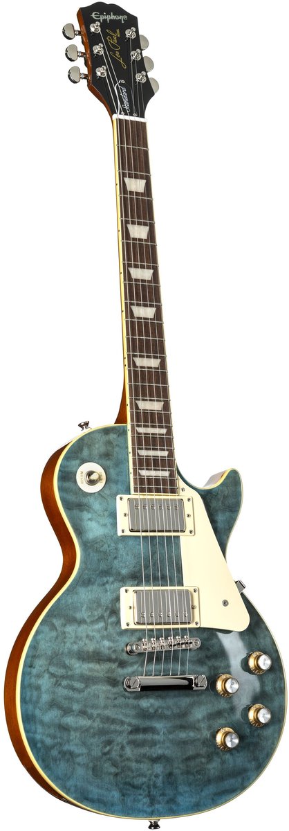Epiphone Les Paul Standard 60s Quilt Top Translucent Blue - Single-cut elektrische gitaar