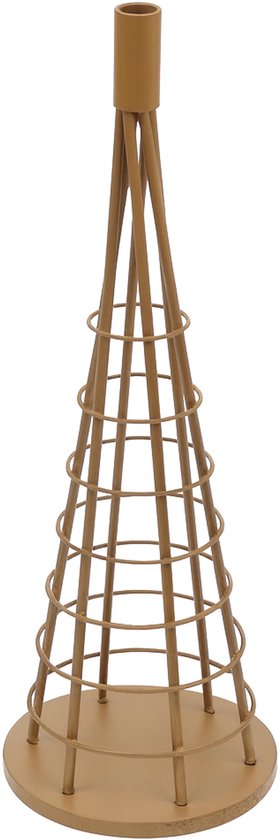 Sapin décoratif MCW-O91, sapin de Noël, arbre ornemental, décoration de Noël, sapin de Noël à décorer, métal 60 cm ~ couleur or