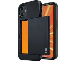 R2B Hoesje geschikt voor iPhone 12 Mini met Pasjeshouder - 3 Pasjes - Screenprotector - Telefoonhoesjes - Gsm Hoesje - Phone Case - Model Utrecht