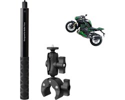 Motorcycle Bundle 4 Insta360 One X5 X4 X3 - X2 X - Professionele Moto setje voor Insta360 - Motor Accessoires 4 Insta360 - Onzichtbare Selfie Stick 1.1m - Aluminium - Top Kwaliteit Insta360-Ace Go GO3 - Motorfiets