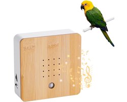 OIMG Vogel-klankbox - Bird Whistle Box - Natuur Geluid Box - vogel soundbox met wandhouder - decoratieve box met natuurlijke geluiden - vogelzangluidspreker voor ontspanning in de slaapkamer, open haard en woonkamer - Hout