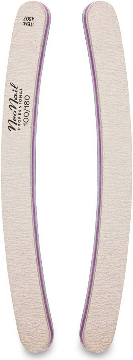 Gebogen Nagelvijl 100/180 Grijs - Perfect voor Nagelverzorging