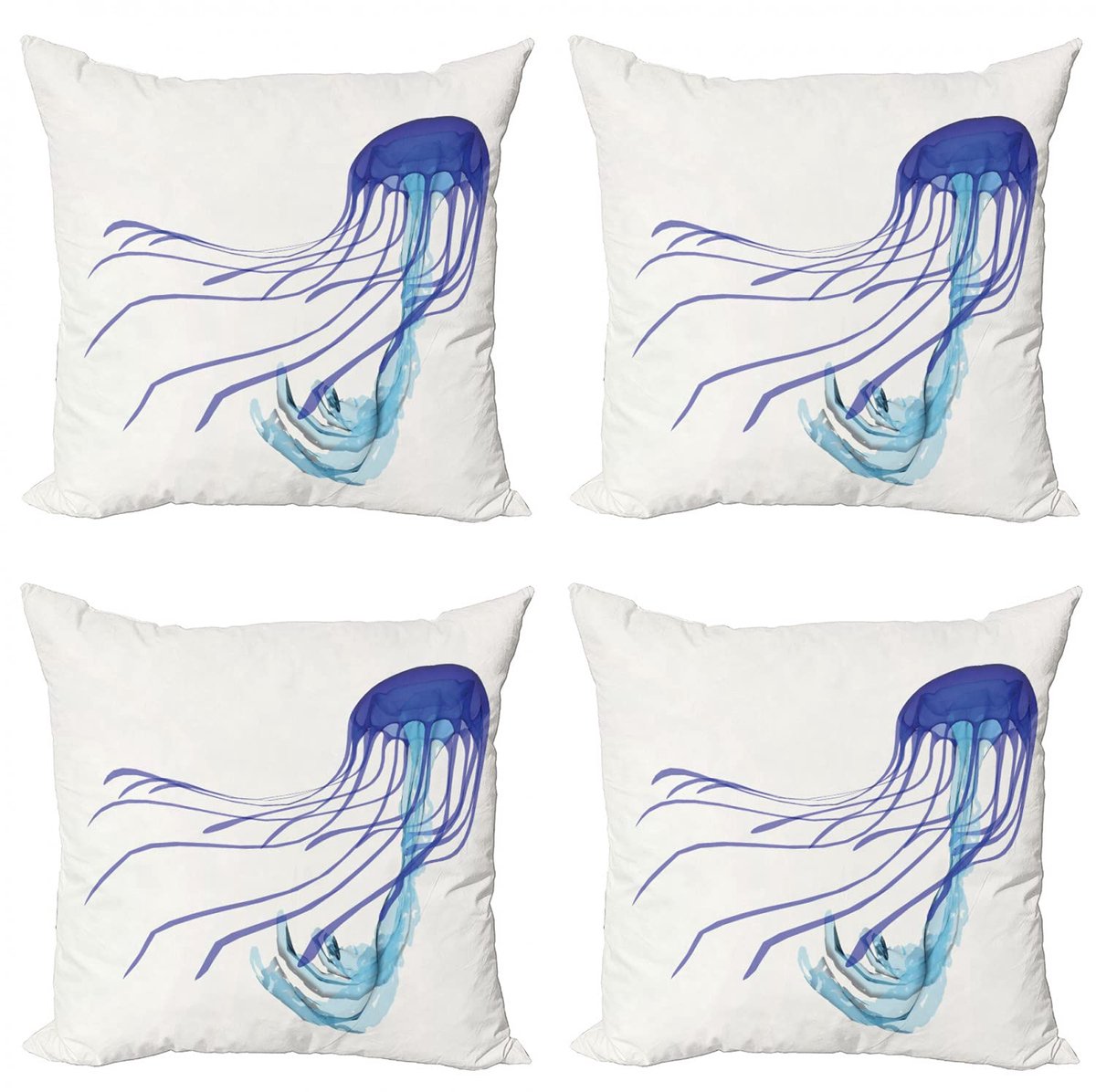 ABAKUHAUS Kwal – Decoratieve kussenhoes 50x50 cm – 4-pack – dubbelzijdig