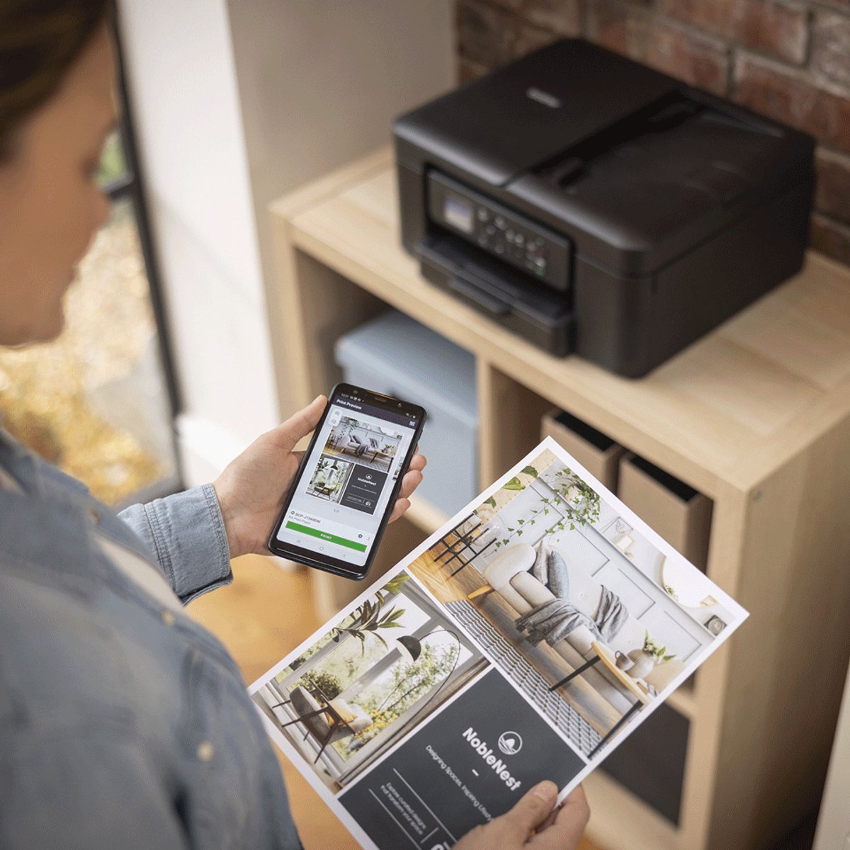 Brother DCP-J1360DW - Multifunctionele Inkjetprinter - A4 - 1200 x 6000 DPI - 16 ppm - Wifi - Zwart — afbeelding 3