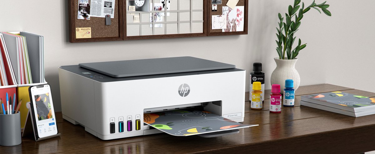HP Smart Tank 580 All-in-One Printer, Home and home office, Print, copy, scan, Wireless; High-volume printer tank; Print from phone or tablet; Scan to PDF — afbeelding 7