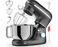 Fentic Keukenmachine – 2000W – Keukenrobot - Foodprocessor - 6,2L Mengkom – Incl. extra Accessoires – Zwart