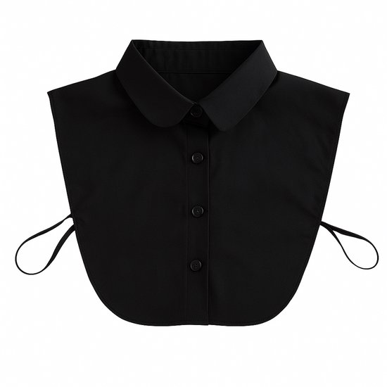Insert De Col Amovible Pour Femme - 3 Pièces (blanc, Noir, Bleu), Faux Col Chemisier, Lavable